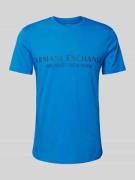 ARMANI EXCHANGE T-Shirt mit Label-Print Modell 'milano/nyc' in Royal, ...