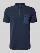 camel active Poloshirt mit Label-Stitching in Marine, Größe 3XL