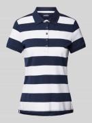 Montego Regular Fit Poloshirt mit Blockstreifen in Dunkelblau, Größe S