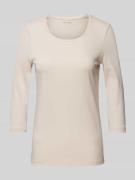 Christian Berg Woman T-Shirt mit 3/4-Arm in unifarbenem Design in Sand...