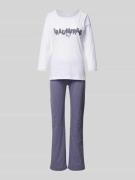 LOUIS & LOUISA Pyjama mit Statement-Stitching Modell 'Traumfrau' in We...