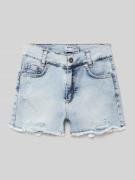 Blue Effect Jeansshorts im Used-Look in Hellblau, Größe 152