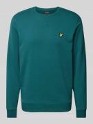 Lyle & Scott Sweatshirt mit Logo-Stitching in Petrol, Größe S