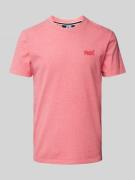 Superdry T-Shirt in Melange-Optik Modell 'Vintage Logo' in Rosa Melang...