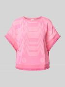 Sportalm T-Shirt mit Strukturmuster in Pink, Größe 34