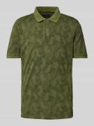 Fynch-Hatton Regular Fit Poloshirt mit Allover-Print in Khaki Melange,...