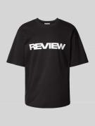REVIEW T-Shirt mit Rundhalsausschnitt in Black, Größe M