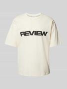 REVIEW T-Shirt mit Rundhalsausschnitt in Ecru, Größe M