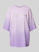 Review T-Shirt mit Ziersteinbesatz in Lavender, Größe XS