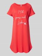 LOUIS & LOUISA Oversized Nachthemd mit Statement-Stitching in Rot, Grö...