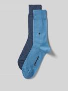 Burlington Socken mit elastischem Rippenbündchen im 2er-Pack in Hellbl...