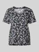 Esprit T-Shirt mit Allover-Print in Black, Größe XS