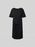 Juvia T-Shirt-Kleid mit Knoten-Detail in Black, Größe L