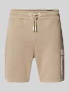 Alpha Industries Regular Fit Sweatshorts mit Label-Print in Sand, Größ...