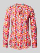Emily Van den Bergh Bluse mit Allover-Muster in Pink, Größe 40