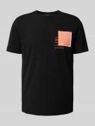 BOSS Green T-Shirt mit Label-Print Modell 'Teebero' in Black, Größe XL