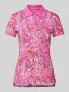 Montego Poloshirt mit Paisley-Muster in Pink, Größe M