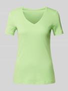 Montego T-Shirt mit V-Ausschnitt in unifarbenem Design in Hellgruen, G...