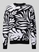Karl Lagerfeld Strickpullover mit Allover-Muster in Black, Größe M