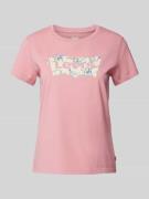 Levi's® T-Shirt mit Label-Print und Rundhalsausschnitt in Pink, Größe ...