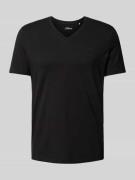 s.Oliver RED LABEL T-Shirt mit Label-Print in Black, Größe M