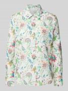 Christian Berg Woman Bluse mit Allover-Print in Offwhite, Größe 38