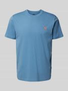 Dickies T-Shirt mit Label-Print Modell 'MAPLETON' in Blau, Größe M