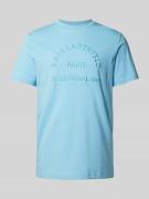Karl Lagerfeld T-Shirt mit Label-Stitching in Hellblau, Größe S