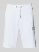 Karl Lagerfeld Sweatshorts mit Label-Detail in Weiss, Größe L