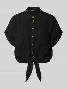 Pieces Bluse mit Knotendetail Modell 'VINSTY' in Black, Größe XS