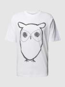 Knowledge Cotton Apparel T-Shirt mit Motiv-Print Modell 'big owl' in O...