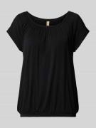 Soyaconcept T-Shirt mit gelegten Falten Modell 'Marica' in Black, Größ...