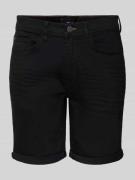 Blend Regular Fit Jeansshorts im 5-Pocket-Design in Black, Größe M
