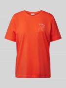 s.Oliver RED LABEL T-Shirt mit Motiv-Print in Koralle, Größe 34