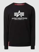 Alpha Industries 'BASIC SWEATER' mit Logo-Print in Black, Größe S