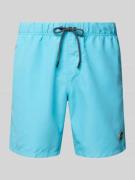 Shiwi Badehose mit Label-Patch Modell 'Mike' in Aqua, Größe XXL