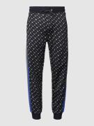 BOSS Sweatpants mit Allover-Muster Modell 'Lammont' in Blau, Größe XXL