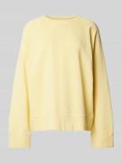 Jake*s Casual Sweatshirt mit Raglanärmeln in Pastellgelb, Größe S