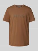 BOSS T-Shirt mit Logo-Print und Rundhalsausschnitt in Khaki, Größe S
