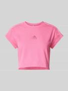 ADIDAS SPORTSWEAR Cropped T-Shirt mit Label-Stitching in Pink, Größe X...