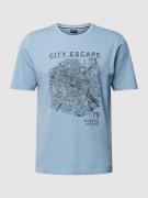 HECHTER PARIS T-Shirt mit Motiv-Print in Blau, Größe S