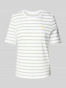 Montego T-Shirt mit Streifenmuster in Oliv, Größe XS