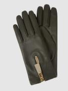 Roeckl Touchscreen-Handschuhe aus Leder in Dunkelgruen, Größe 6,5