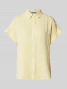 Jake*s Casual Bluse mit Kappärmeln in Pastellgelb, Größe 38