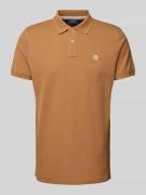 MCNEAL Poloshirt mit Label-Stitching in Cognac, Größe XL