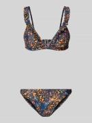 Shiwi Bikini mit Allover-Muster in Dunkelblau, Größe 34