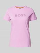 BOSS Orange T-Shirt mit Label-Print Modell 'Elogo' in Flieder, Größe X...