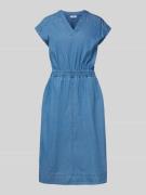 Esprit Jeanskleid mit V-Ausschnitt in Hellblau, Größe 42