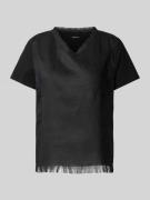 Marc Cain T-Shirt mit Fransen in Black, Größe 34