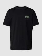 HUGO T-Shirt mit Label-Stitching in Black, Größe M